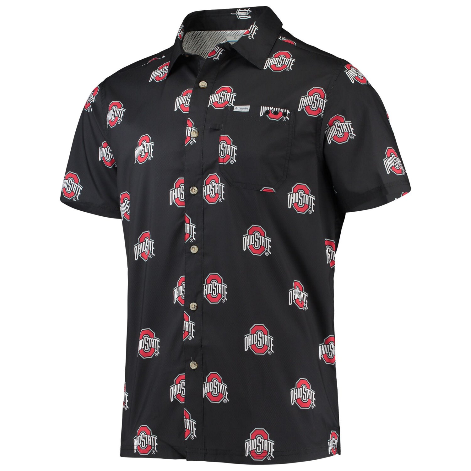 Columbia Ohio State Buckeyes Super Slack Tide Omni-Shade Button-Up Shirt                                                         - view number 2
