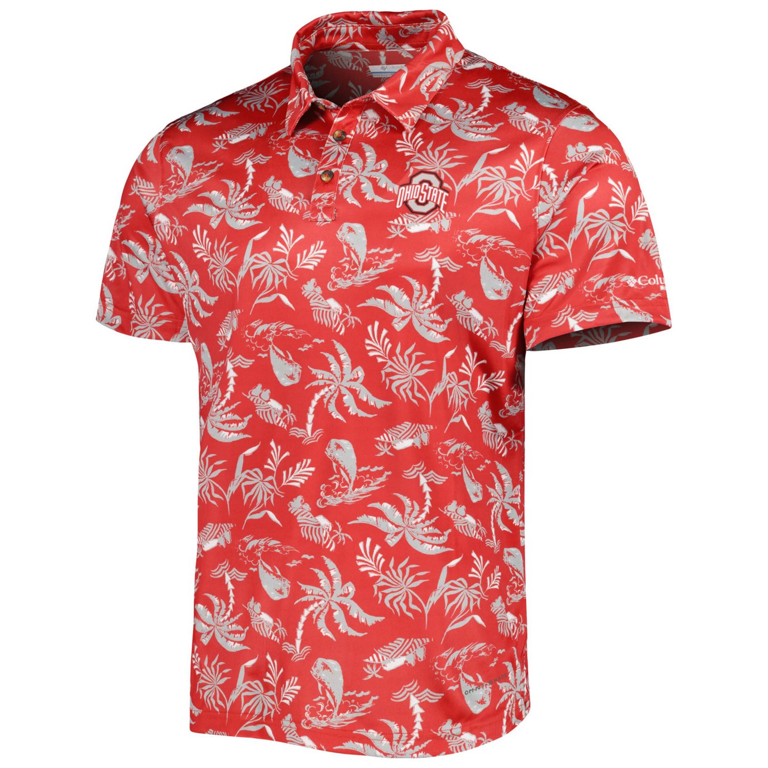 Columbia Ohio State Buckeyes Super Terminal Tackle Omni-Shade Polo
