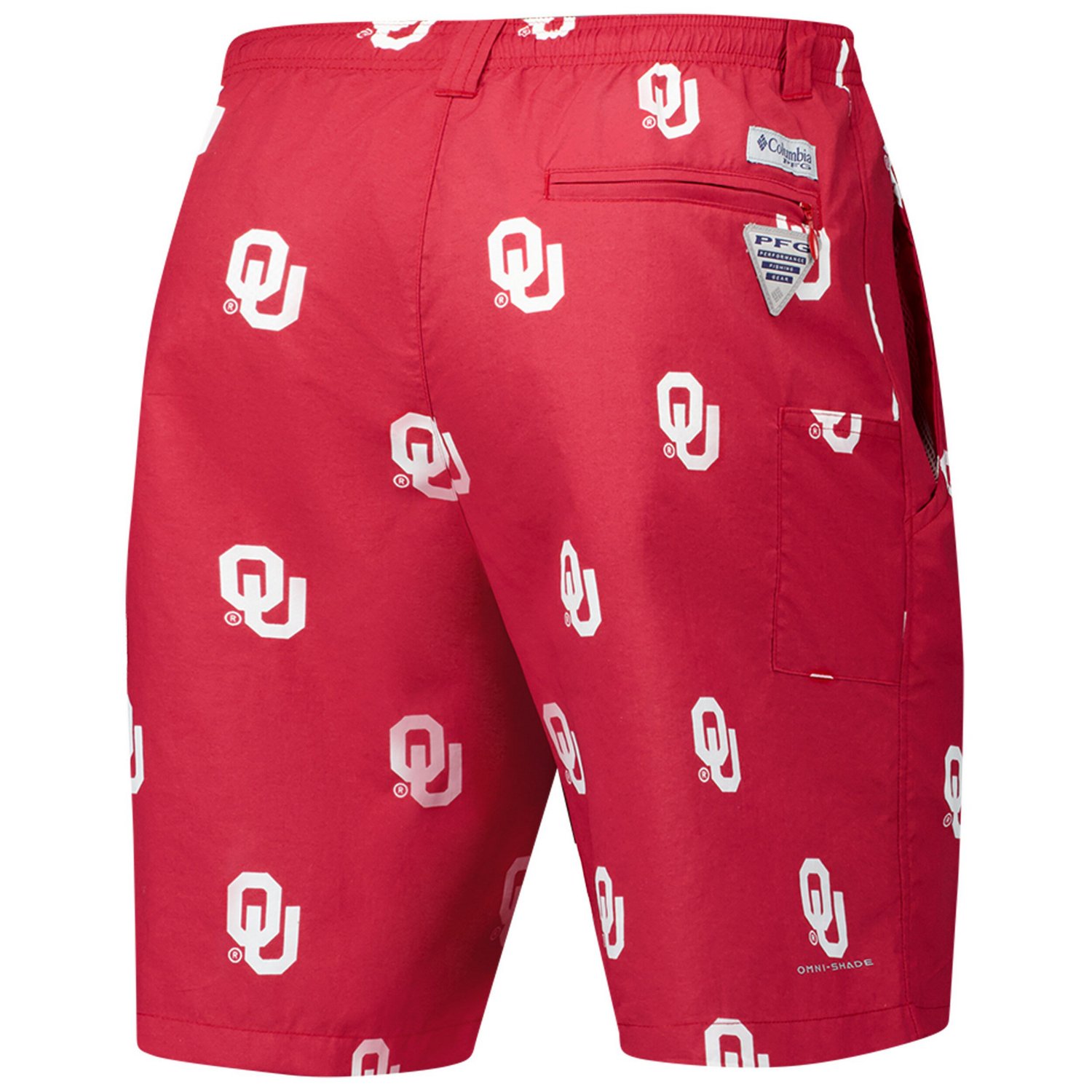 Columbia Oklahoma Sooners PFG Backcast III Omni-Shade Shorts - view number 3