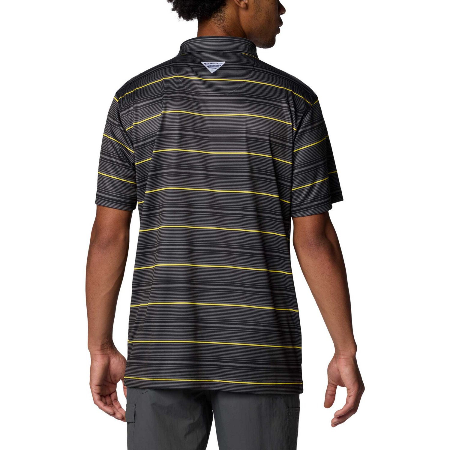Columbia Oregon Ducks PFG Super Terminal Tackle Omni-Shade Stripe Polo                                                           - view number 2