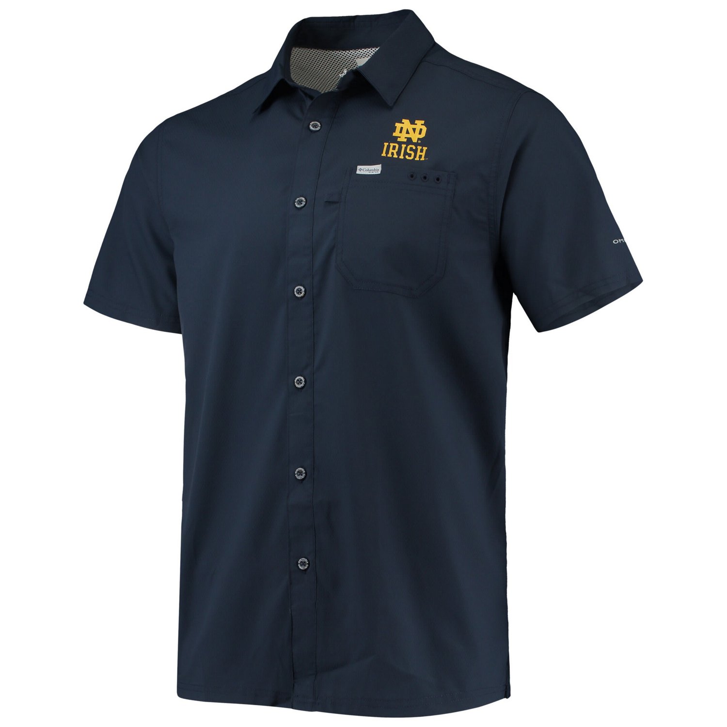 Columbia PFG Notre Dame Fighting Irish Slack Tide Camp Button-Up Shirt