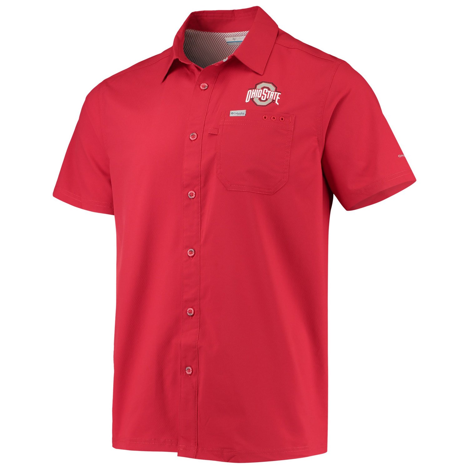Columbia PFG Ohio State Buckeyes Slack Tide Camp Button-Up Shirt                                                                 - view number 2