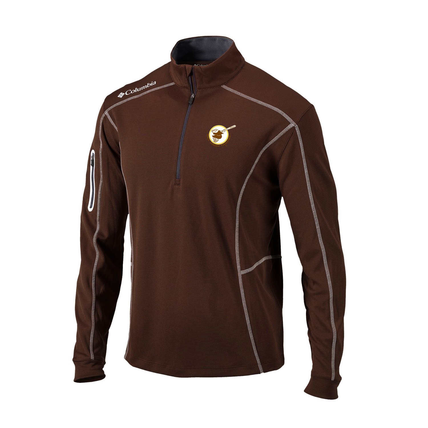 Columbia San Diego Padres Cooperstown Collection Omni-Wick Shotgun Quarter-Zip Top - view number 2