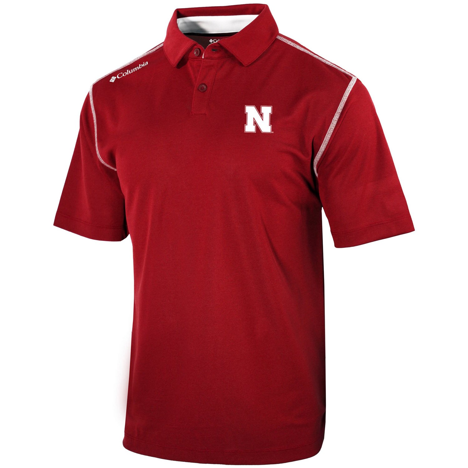 Columbia Scarlet Nebraska Huskers Omni-Wick Shotgun Polo                                                                         - view number 2