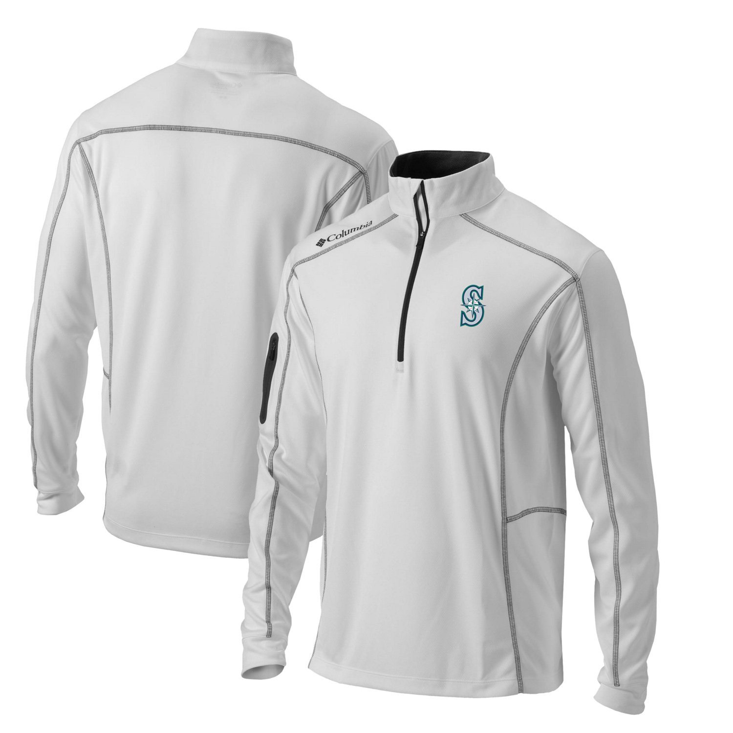 Columbia Seattle Mariners Omni-Wick Shotgun Quarter-Zip Pullover Top