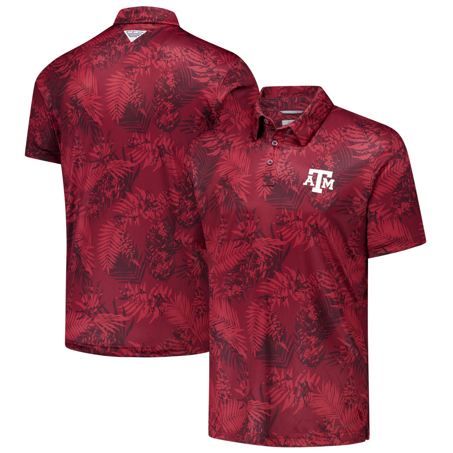 Columbia Texas AM Aggies PFG Super Terminal Tackle Omni-Shade Bangalows Polo - view number 1