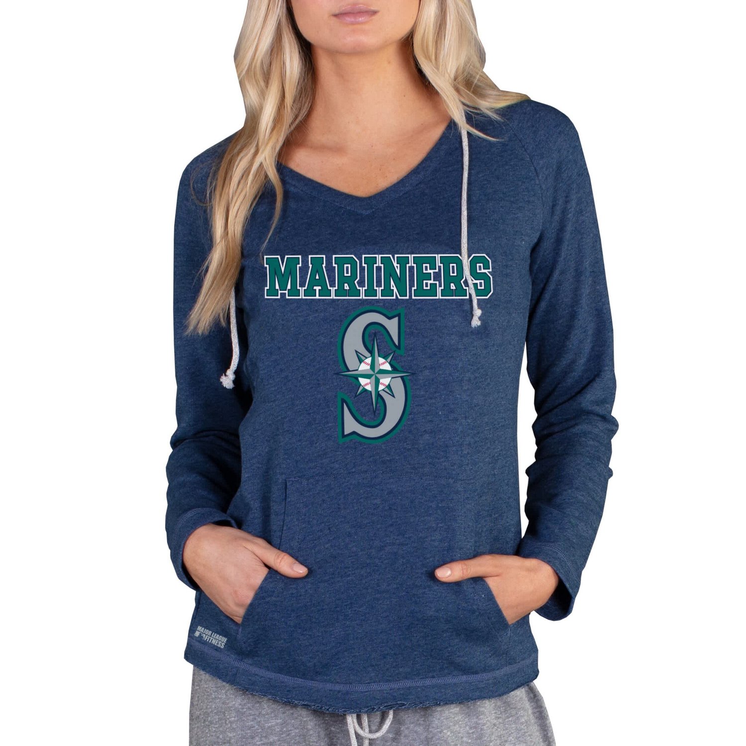 Concepts Sport Seattle Mariners Mainstream Terry Long Sleeve Hoodie Top