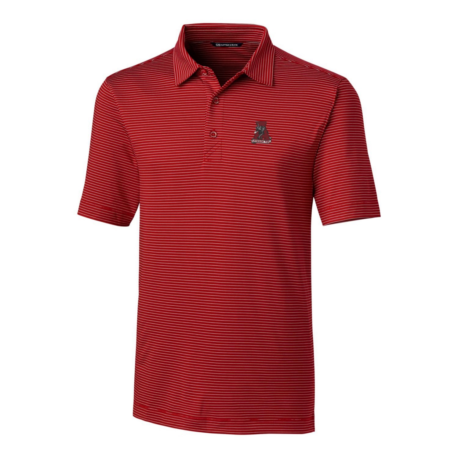 Cutter  Buck Alabama Crimson Tide Forge Pencil Stripe Stretch Polo                                                               - view number 2