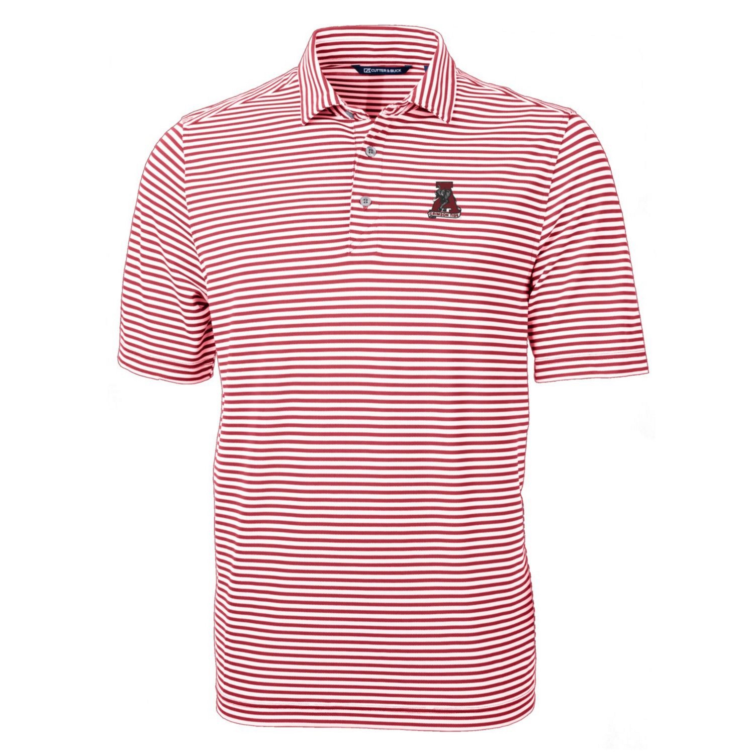 Cutter  Buck Alabama Crimson Tide Throwback Logo Virtue Eco Pique Stripe Recycled Polo                                           - view number 2
