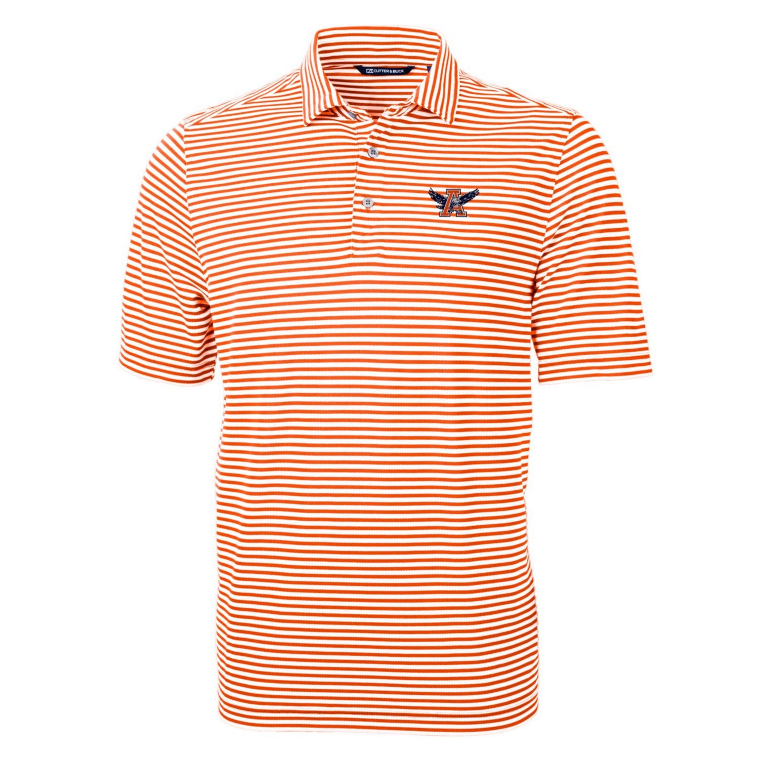 Cutter  Buck Auburn Tigers Throwback Logo Virtue Eco Pique Stripe Recycled Polo                                                  - view number 2