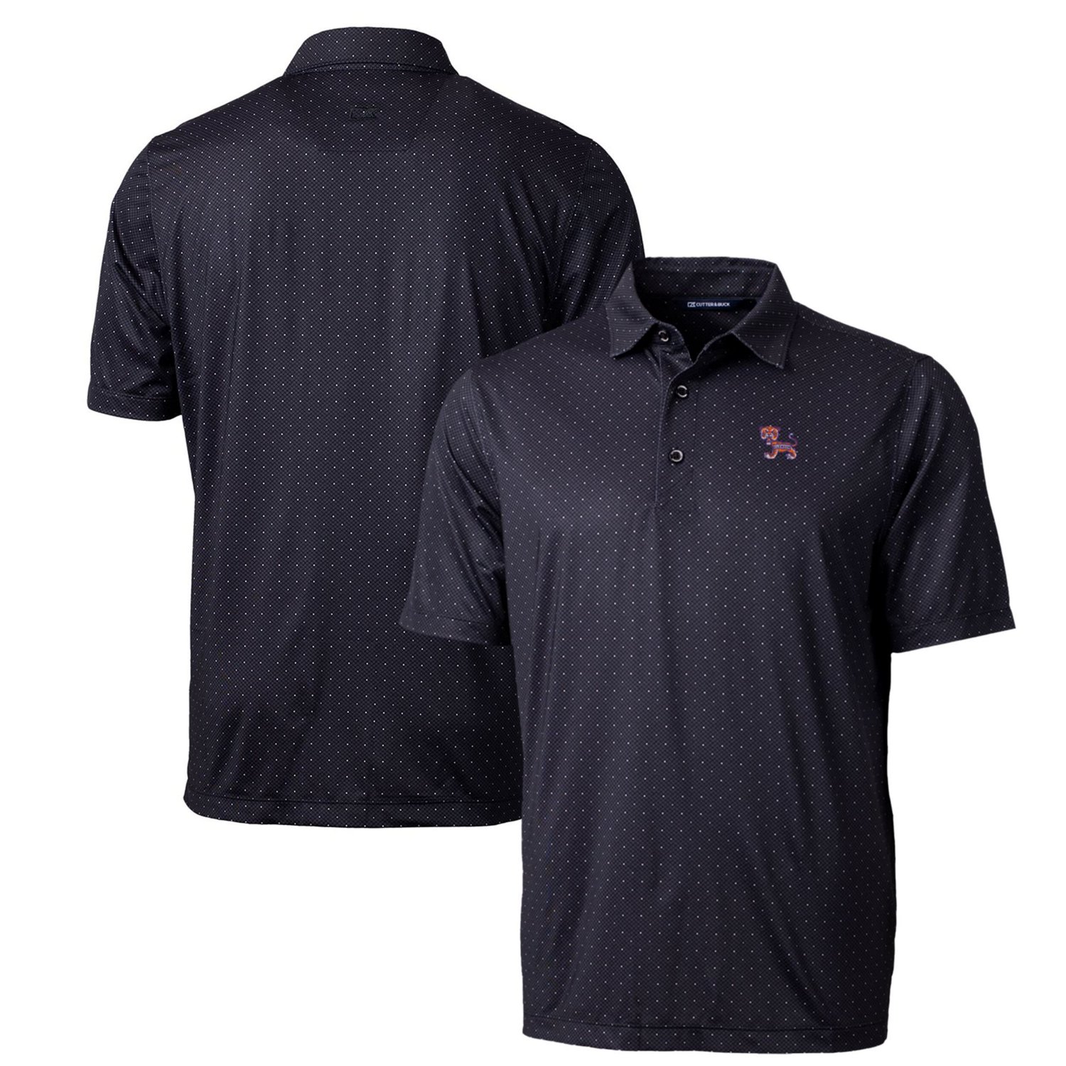 Cutter  Buck Clemson Tigers Primary Team Logo Pike Double Dot Print Stretch Polo                                                 - view number 1