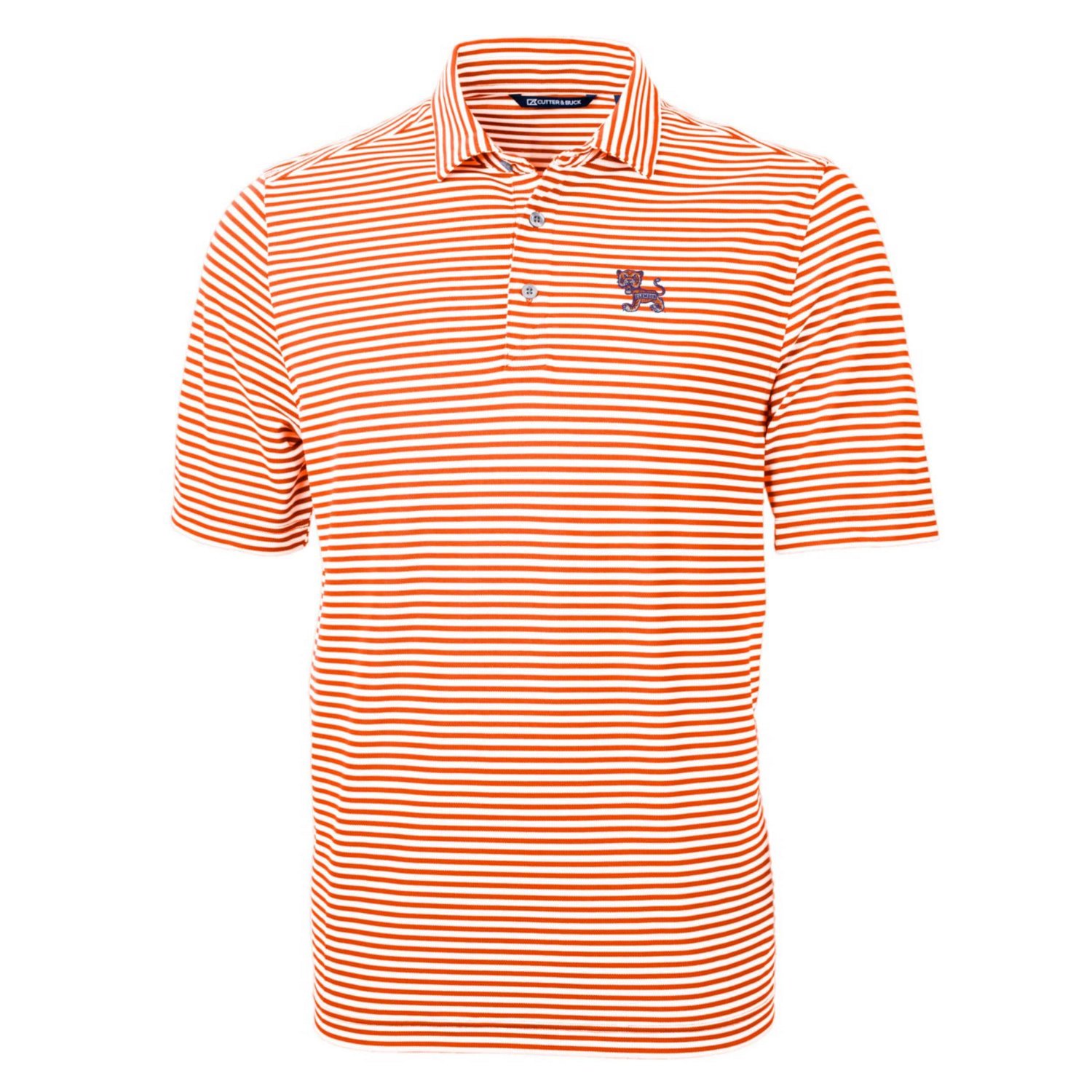 Cutter  Buck Clemson Tigers Throwback Logo Virtue Eco Pique Stripe Recycled Polo                                                 - view number 2