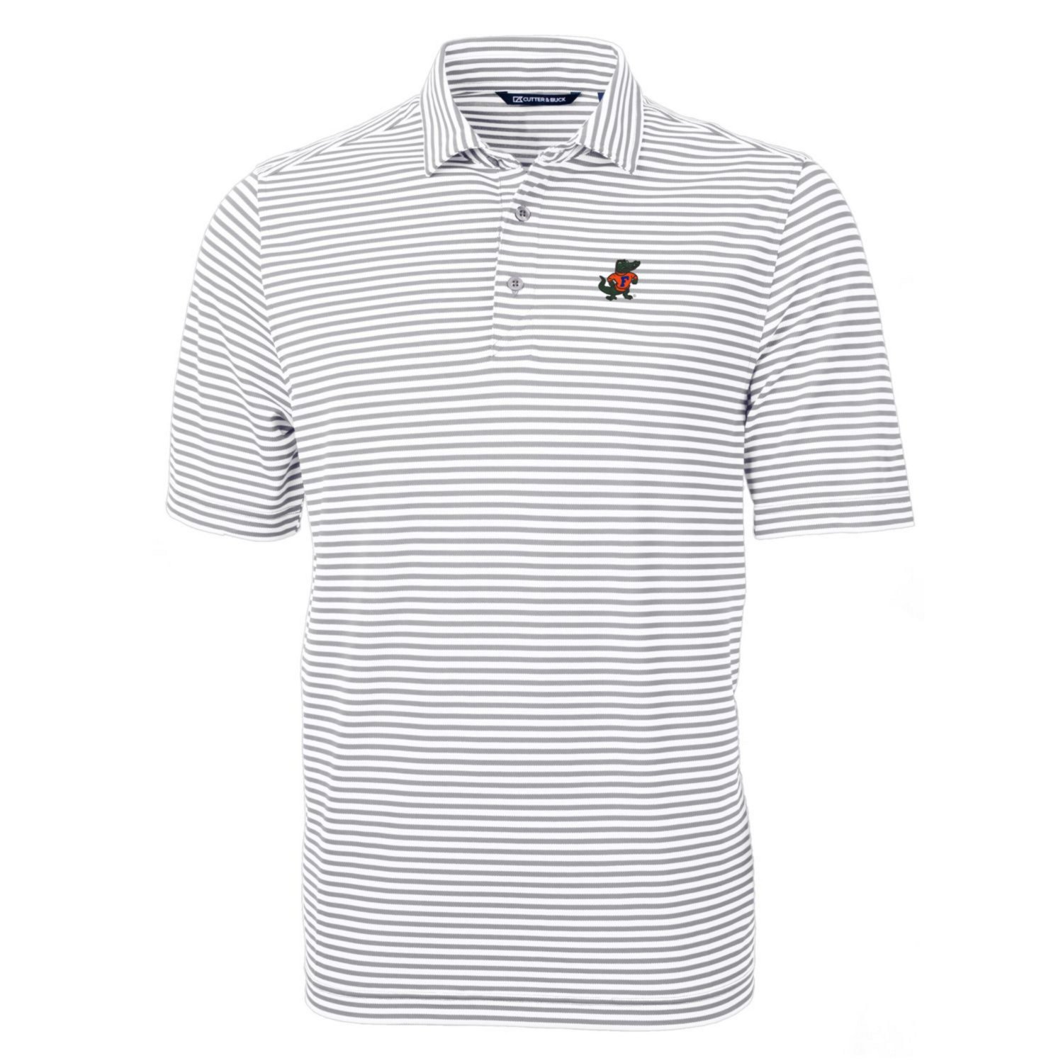Cutter  Buck Florida Gators Throwback Logo Virtue Eco Pique Stripe Recycled Polo                                                 - view number 2