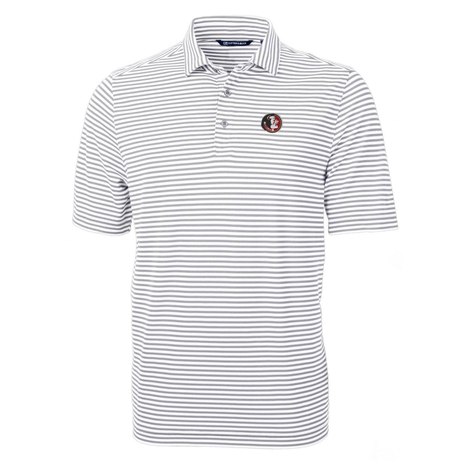 Cutter  Buck Florida State Seminoles Throwback Logo Virtue Eco Pique Stripe Recycled Polo                                        - view number 2