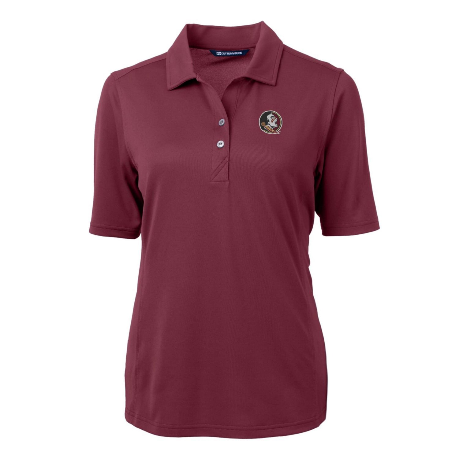 Cutter  Buck Garnet Florida State Seminoles Virtue Eco Pique Recycled Polo                                                       - view number 2