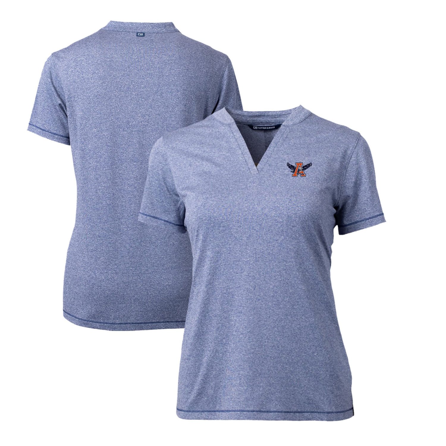 Cutter  Buck Heather Auburn Tigers Forge Stretch Blade V-Neck Top                                                                - view number 1