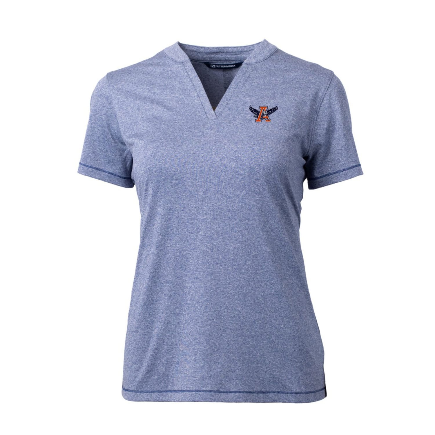Cutter  Buck Heather Auburn Tigers Forge Stretch Blade V-Neck Top                                                                - view number 2
