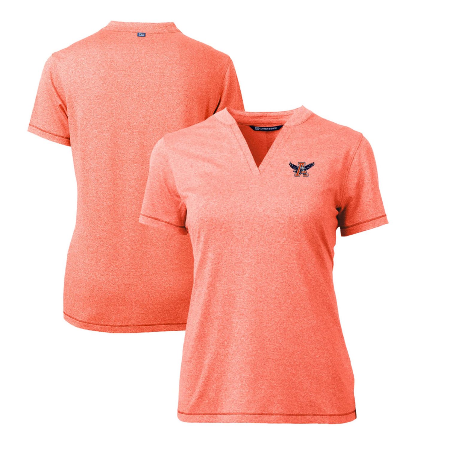 Cutter  Buck Heather Auburn Tigers Forge Stretch Blade V-Neck Top                                                               