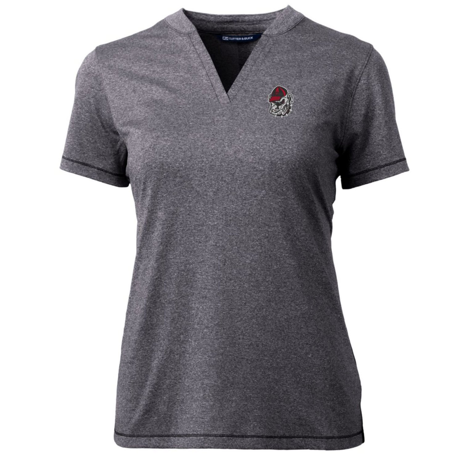 Cutter  Buck Heather Georgia Bulldogs Forge Blade V-Neck Top                                                                     - view number 2