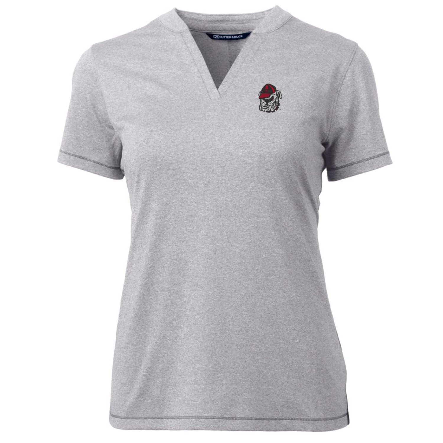 Cutter  Buck Heather Georgia Bulldogs Forge Blade V-Neck Top                                                                     - view number 2