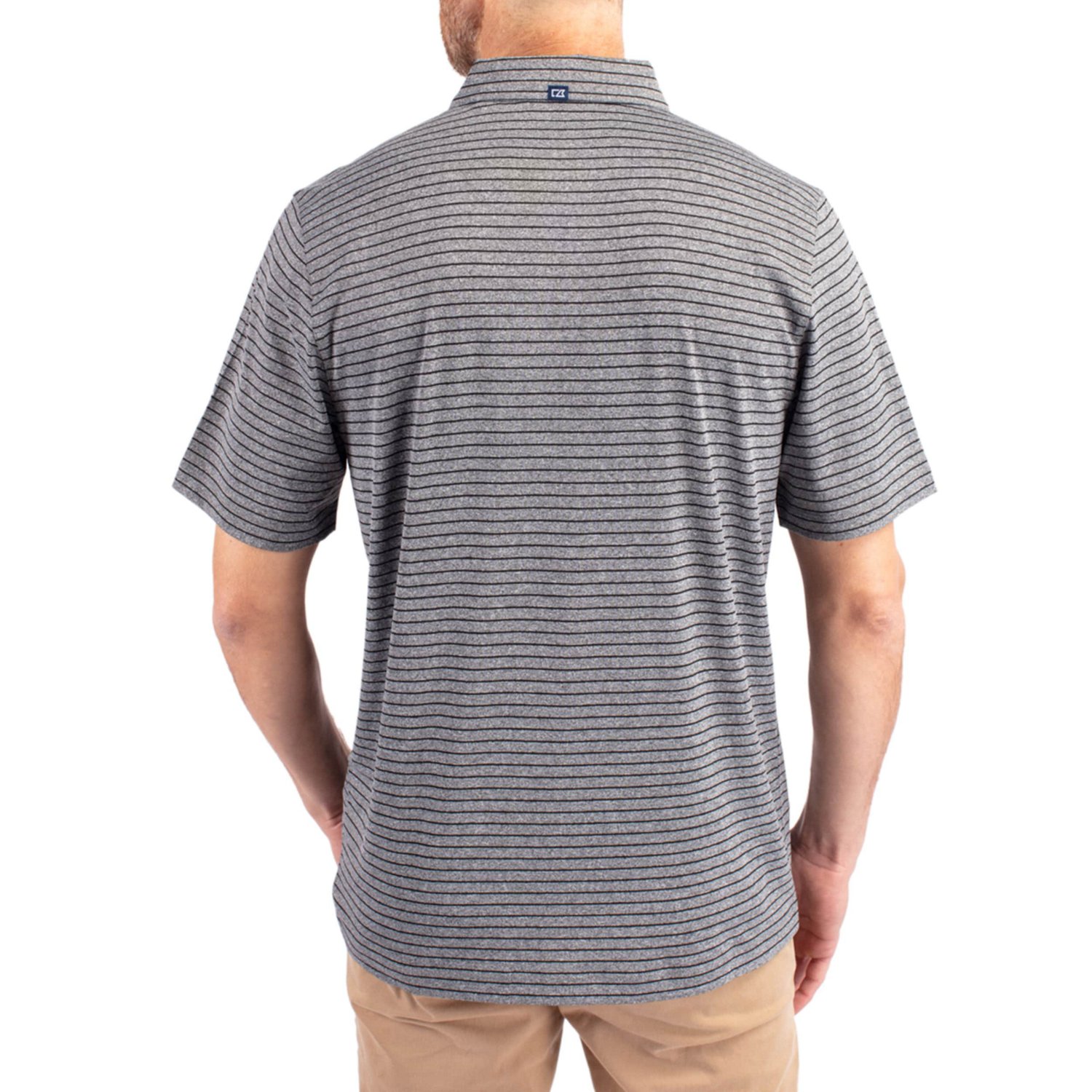 Cutter  Buck Heather LSU Tigers Forge Eco Heather Stripe Stretch Recycled Polo - view number 2