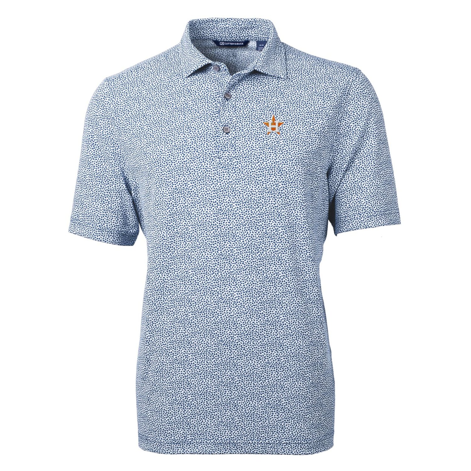 Cutter  Buck Houston Astros Virtue Eco Pique Botanical Print Recycled Polo