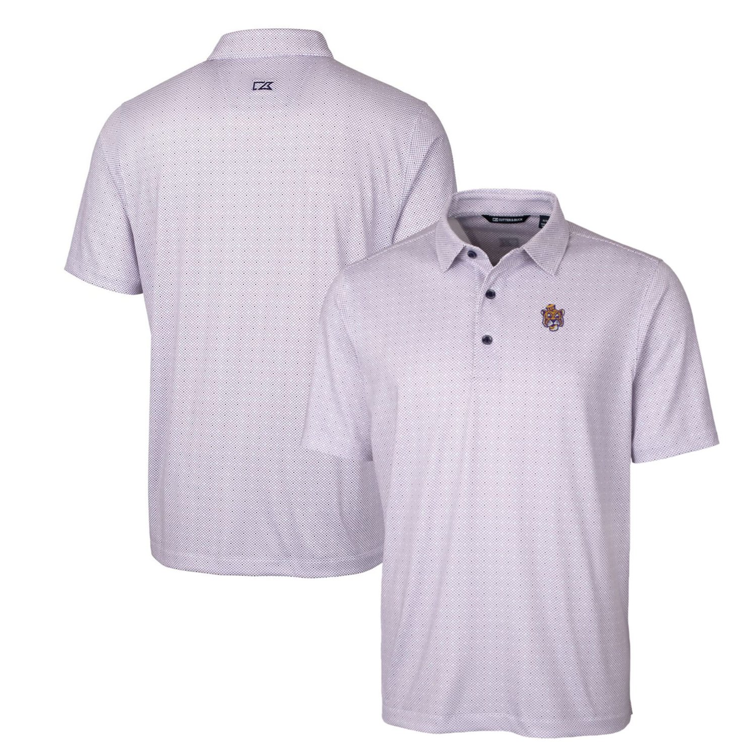 Cutter  Buck LSU Tigers Primary Team Logo Pike Double Dot Print Stretch Polo                                                     - view number 1