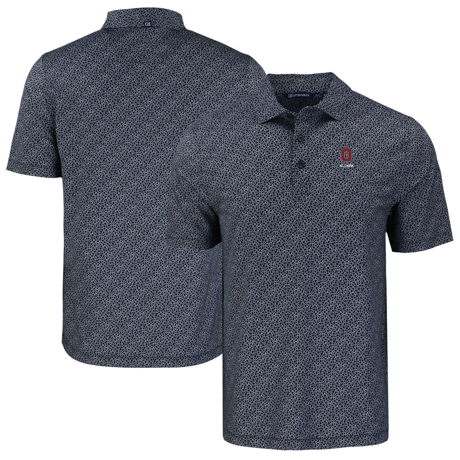 Cutter  Buck Ohio State Buckeyes Pike Eco Pebble Print Stretch Recycled Polo