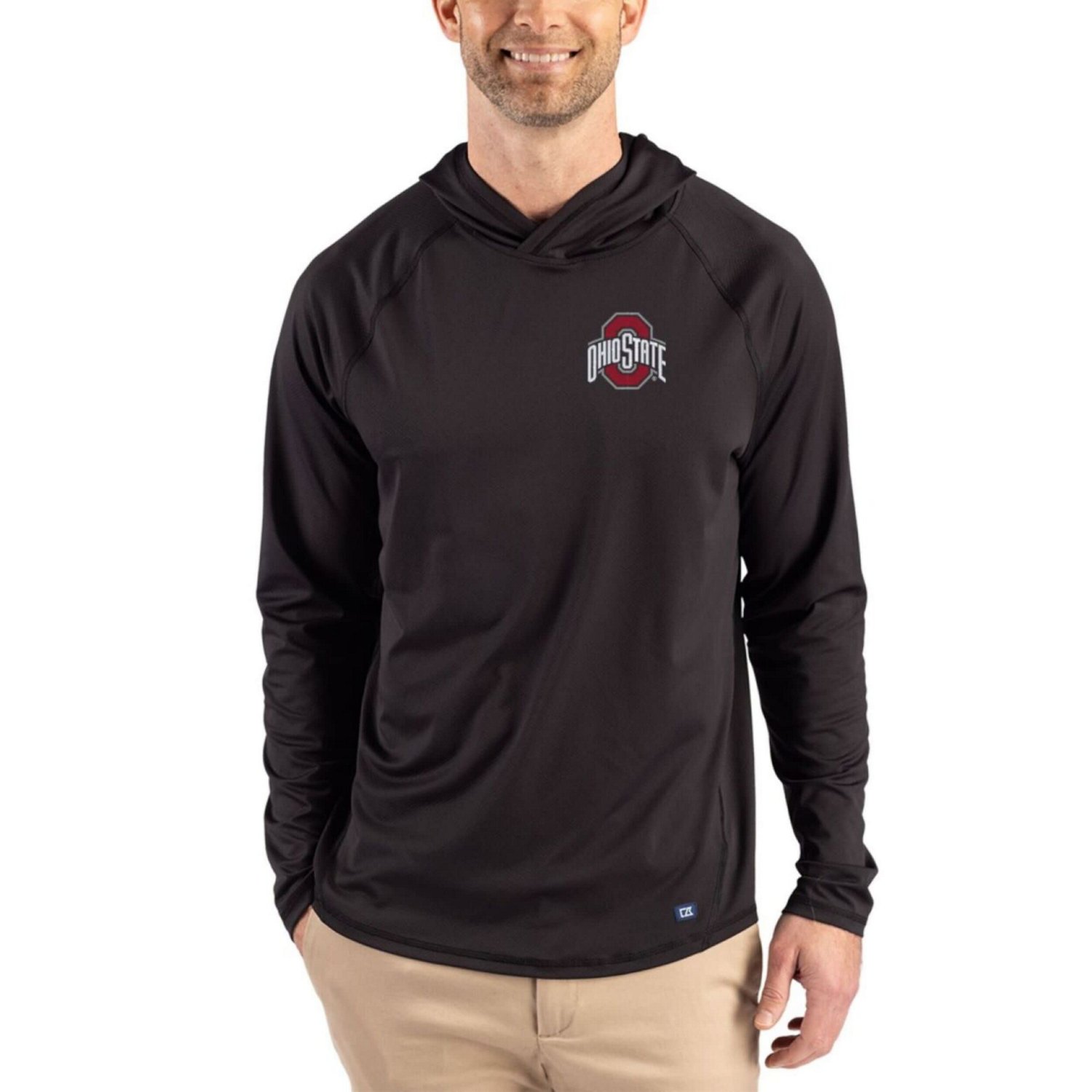 Cutter  Buck Ohio State Buckeyes Prospect Recycled Featherlight Stretch Hoodie