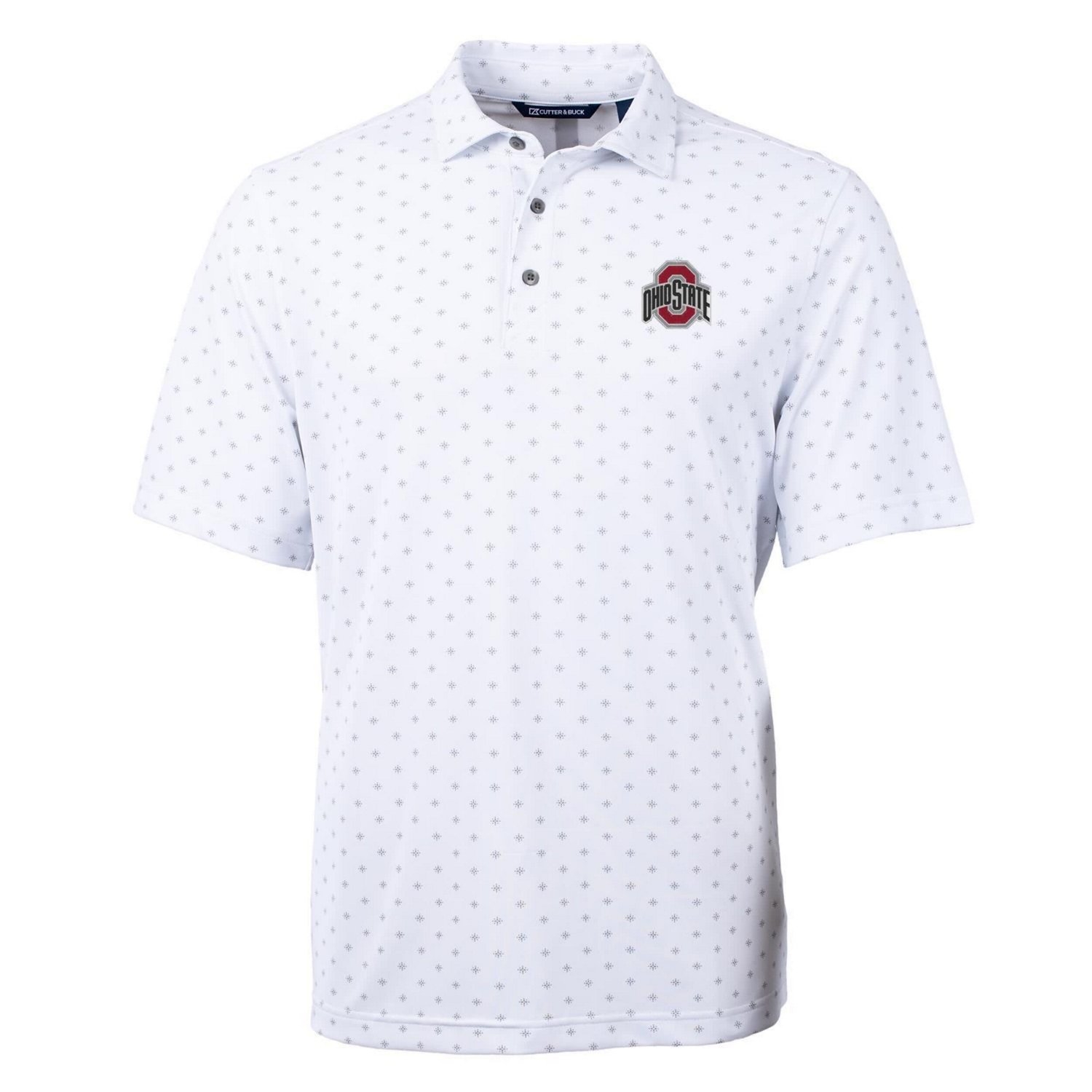 Cutter  Buck Ohio State Buckeyes Virtue Eco Pique Tile Print Polo