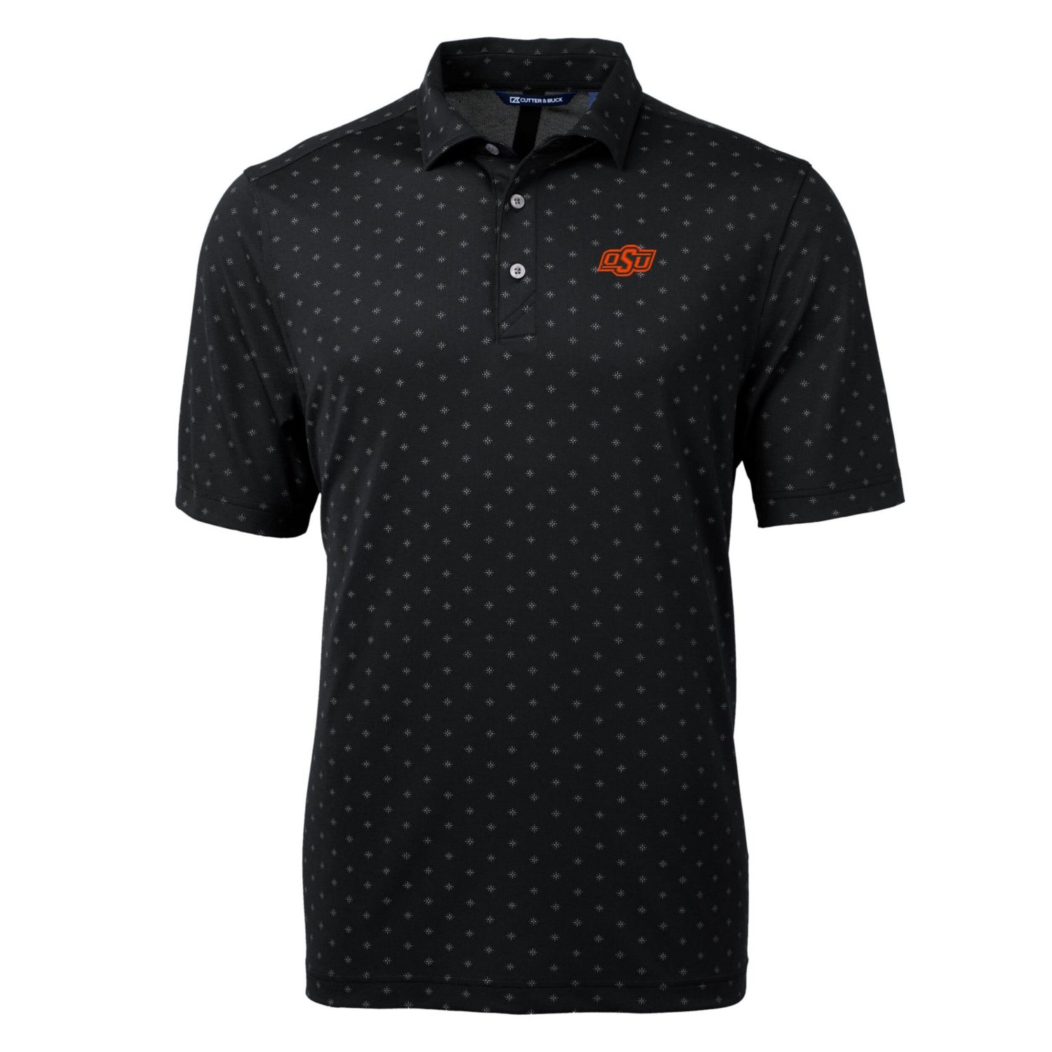 Cutter  Buck Oklahoma State Cowboys Virtue Eco Pique Tile Print Polo