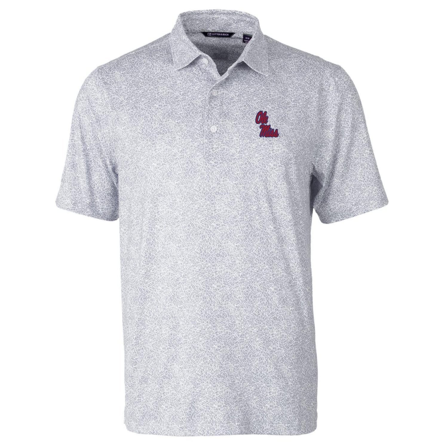 Cutter  Buck Ole Miss Rebels Pike Constellation Print Stretch Polo