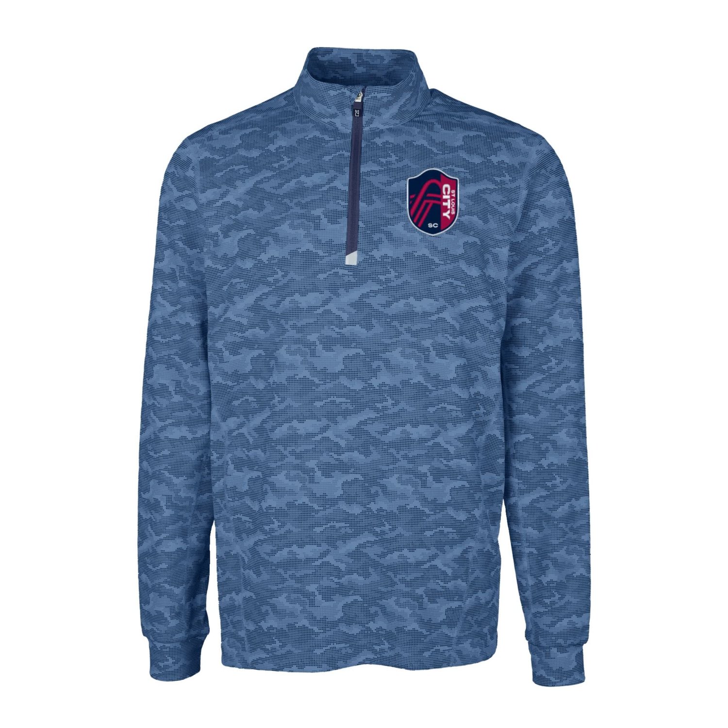 Cutter  Buck St Louis City SC Big  Tall Traverse Stretch Eco Camo Print Quarter-Zip Pullover Top - view number 2