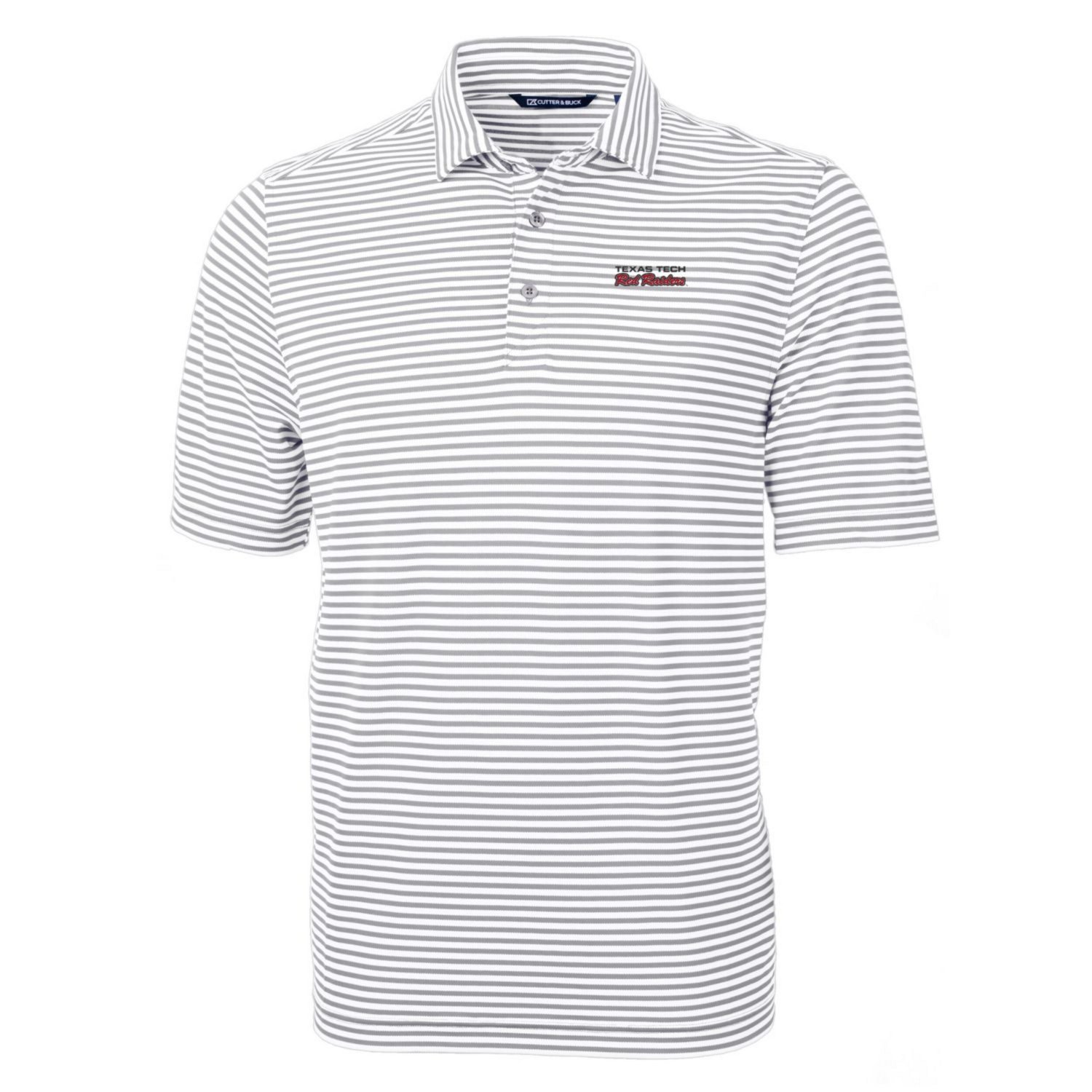 Cutter  Buck Texas Tech Raiders Throwback Logo Virtue Eco Pique Stripe Recycled Polo                                             - view number 2