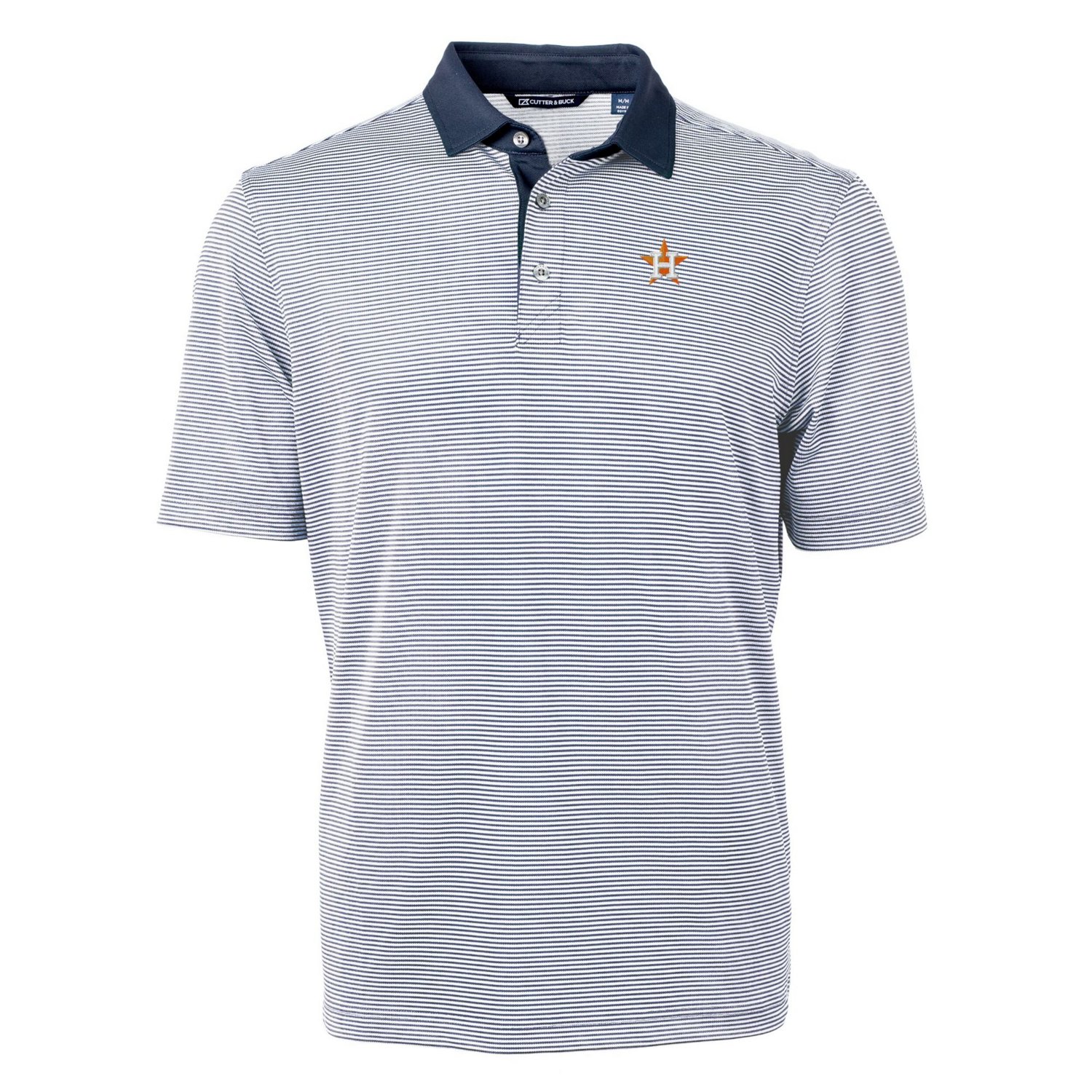 Cutter  Buck White Houston Astros Virtue Eco Pique Micro Stripe Recycled Polo - view number 2