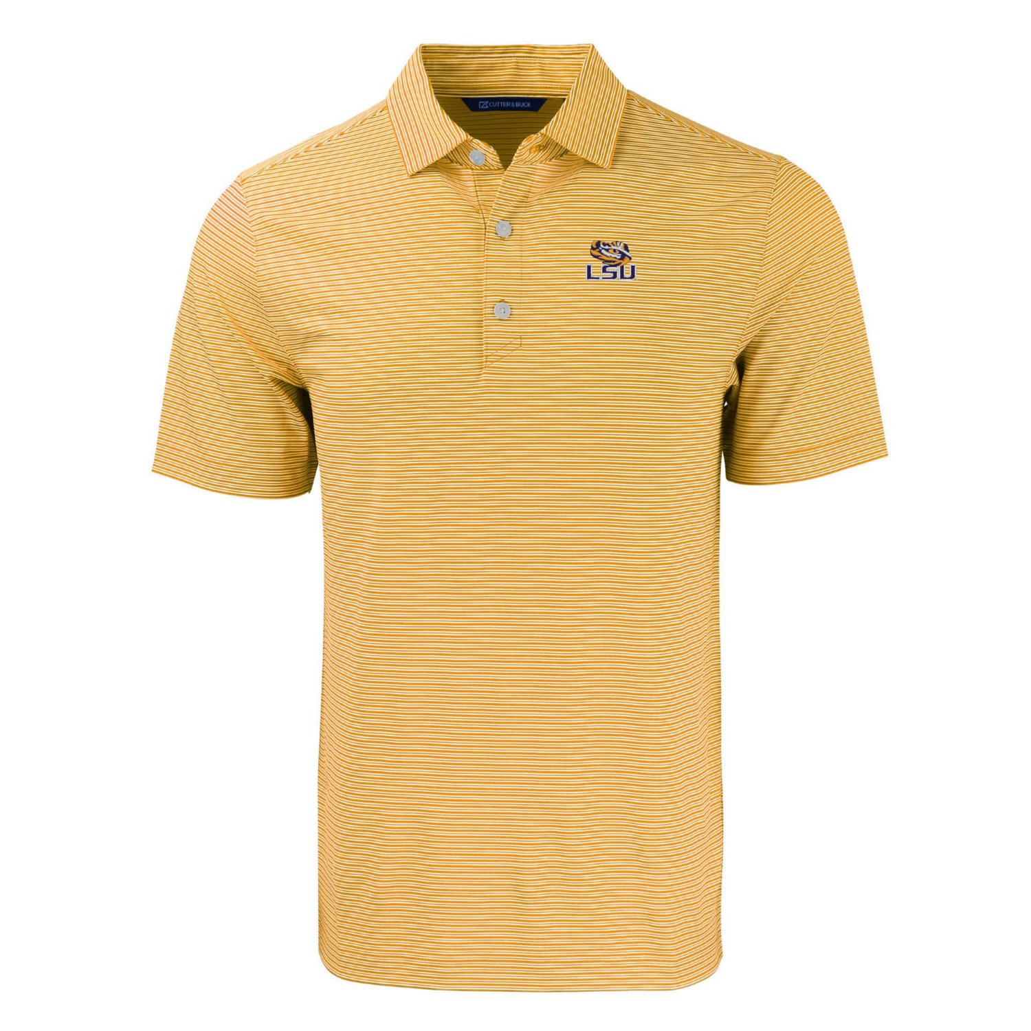 Cutter  Buck White LSU Tigers Forge Eco Double Stripe Stretch Recycled Polo - view number 2