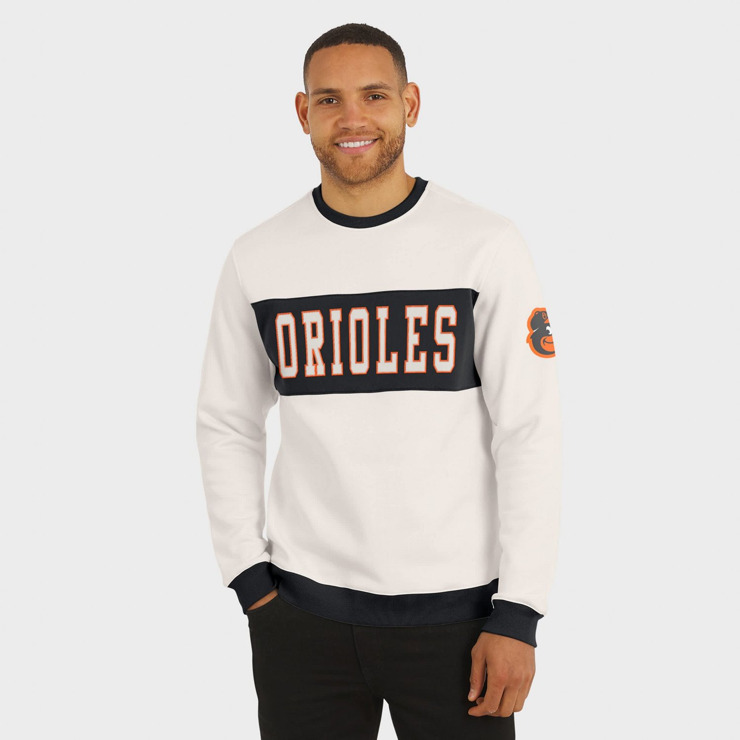Darius Rucker Collection by Fanatics Baltimore Orioles Colorblock Crewneck Sweatshirt - view number 4