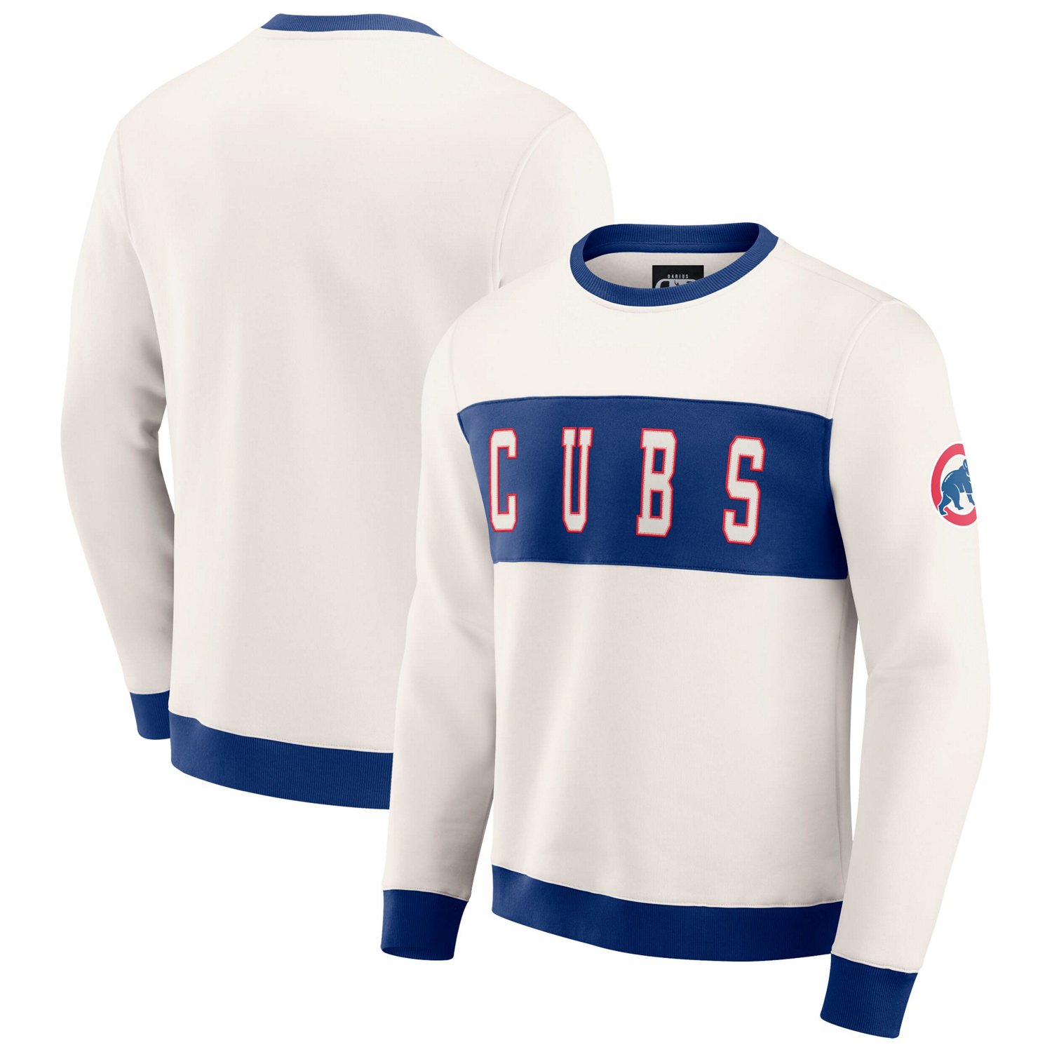Darius Rucker Collection by Fanatics Chicago Cubs Colorblock Crewneck Sweatshirt