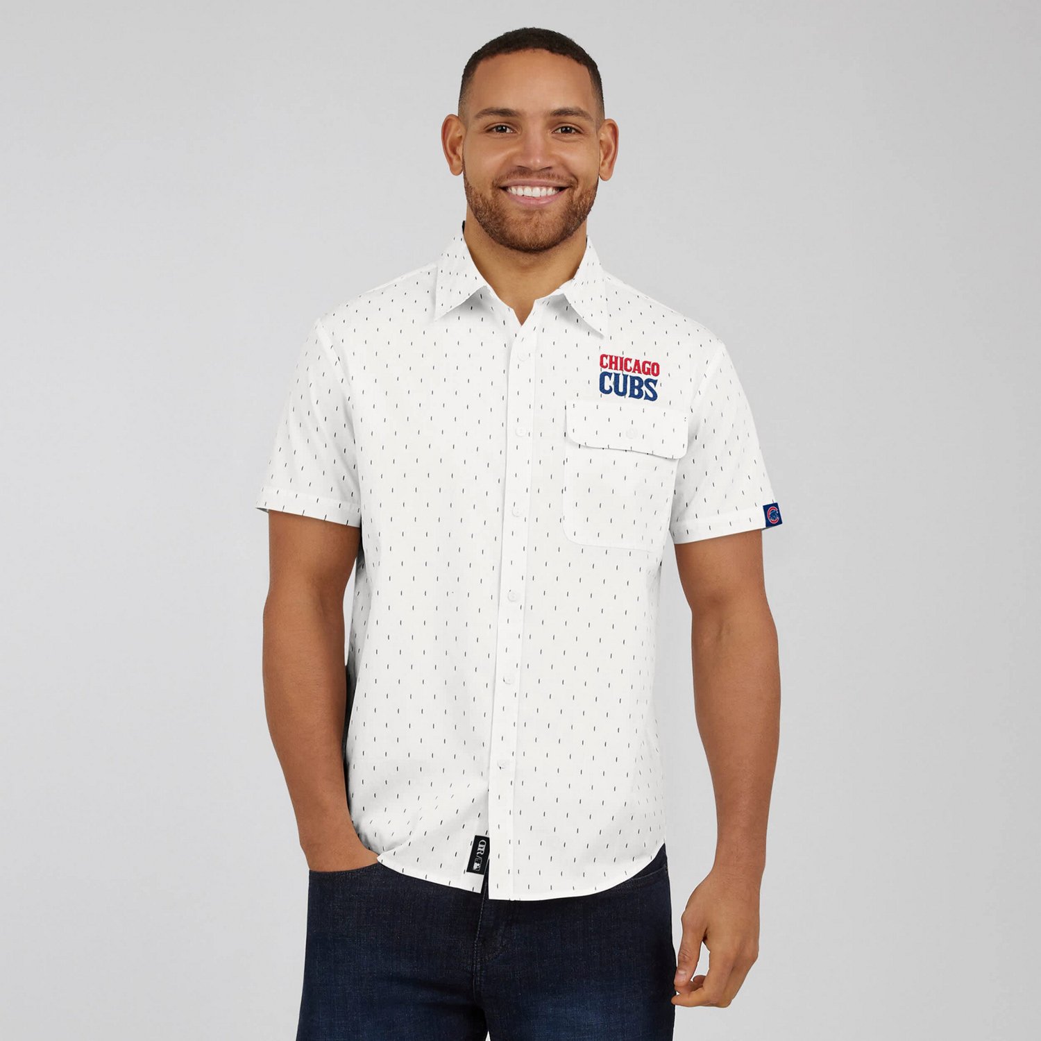 Darius Rucker Collection by Fanatics Chicago Cubs Printed Button-Down Shirt