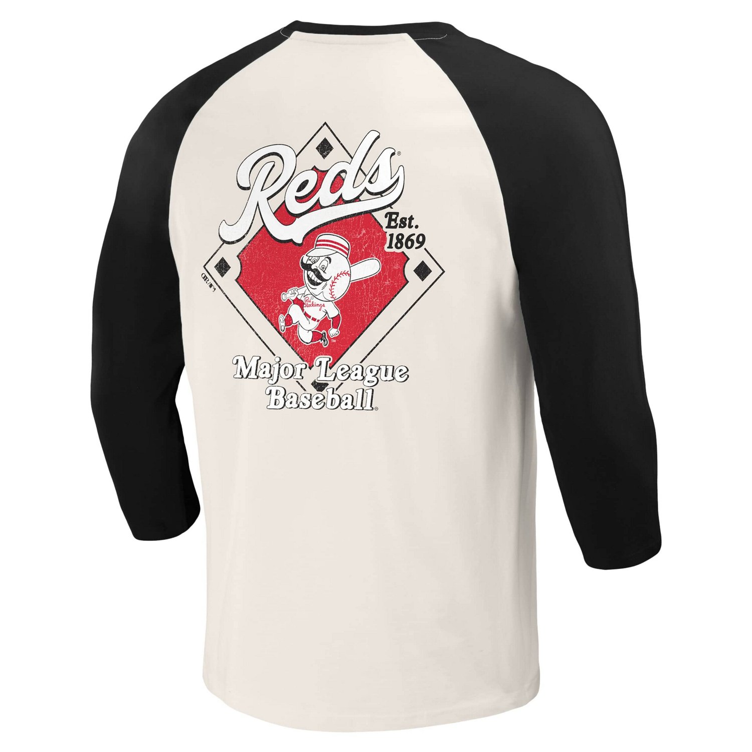 Darius Rucker Collection by Fanatics Cincinnati Reds Cooperstown Collection Raglan 3 4-Sleeve T-Shirt - view number 3