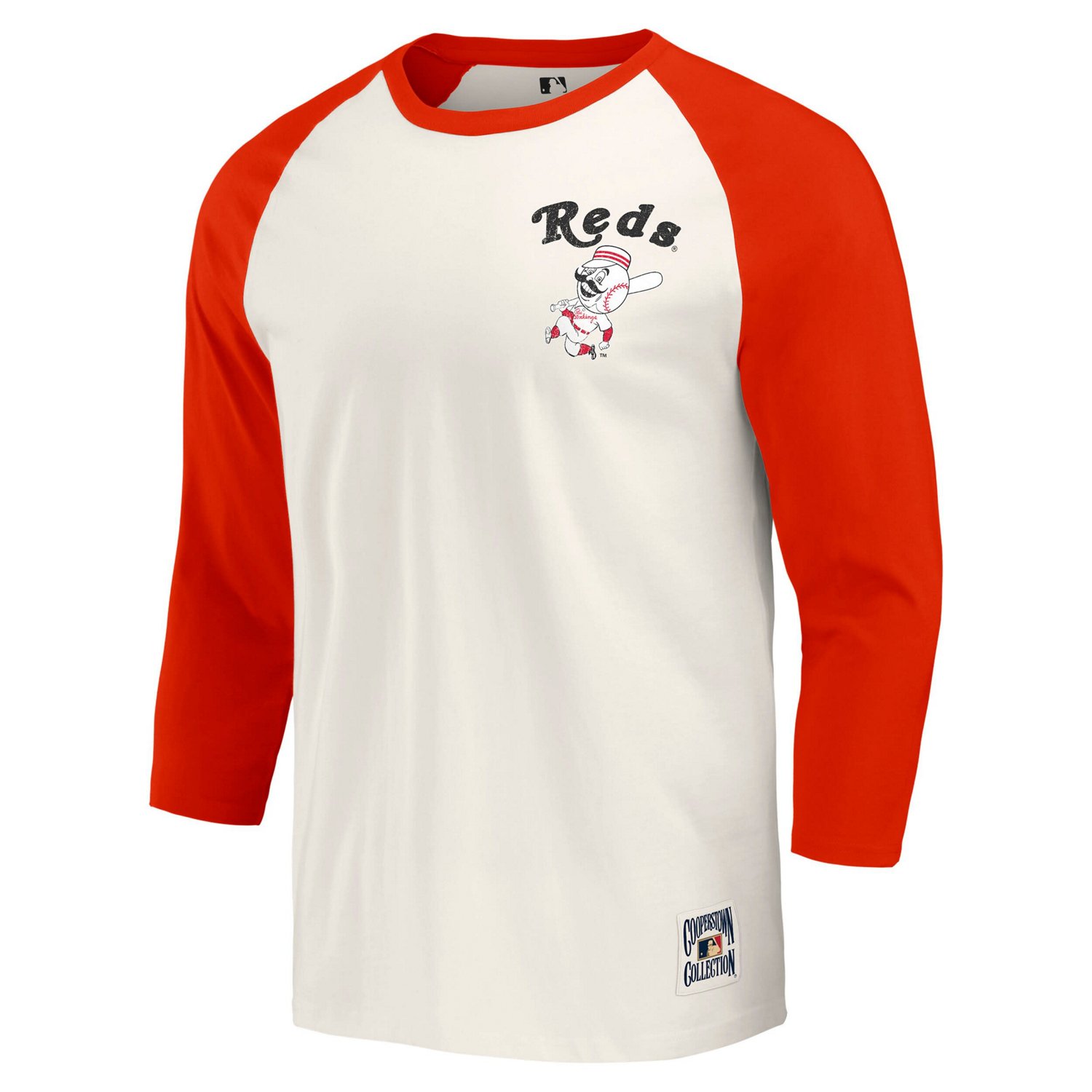 Darius Rucker Collection by Fanatics Cincinnati Reds Cooperstown Collection Raglan 3 4-Sleeve T-Shirt - view number 2