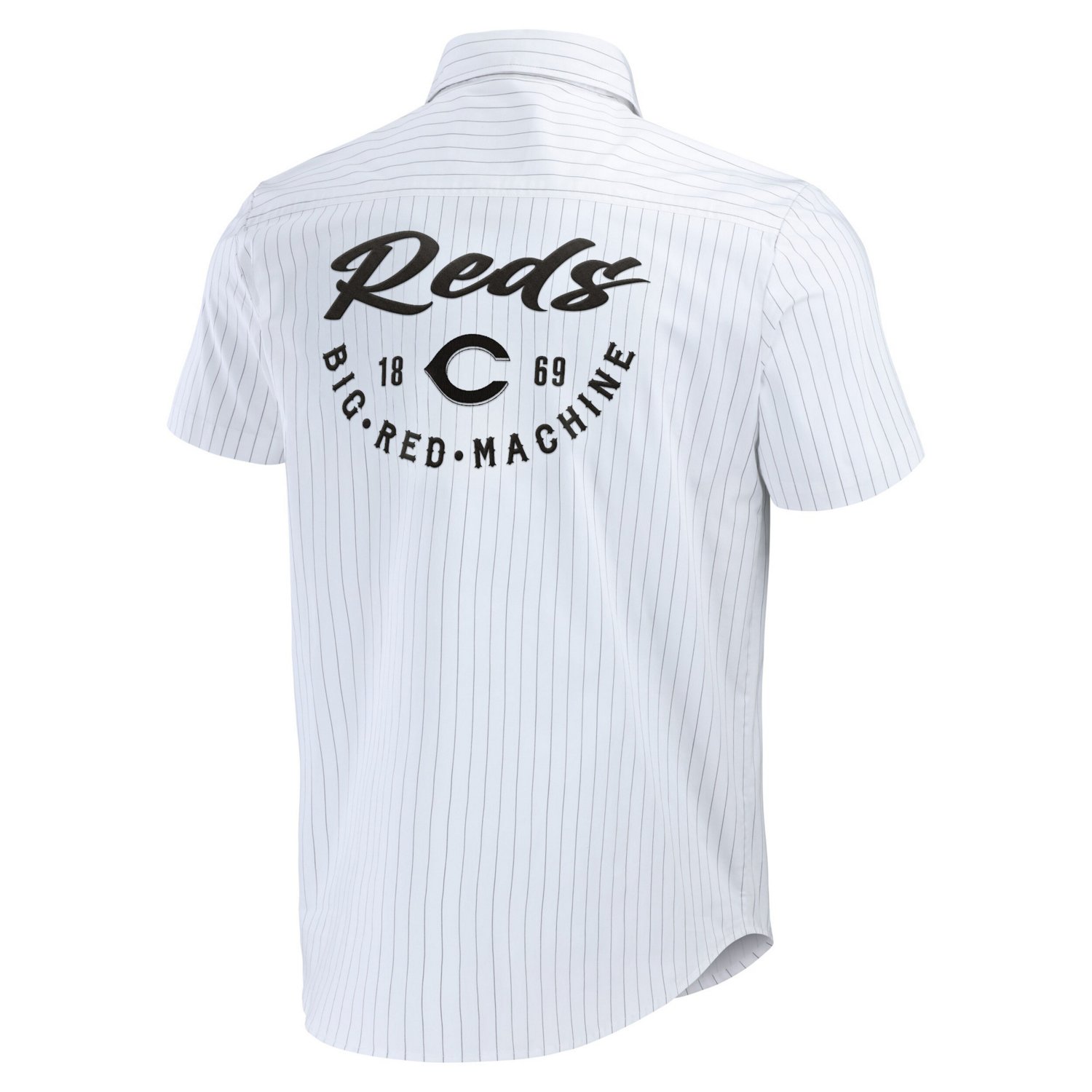 Darius Rucker Collection by Fanatics Cincinnati Reds Pin Stripe Short Sleeve Button-Up Shirt