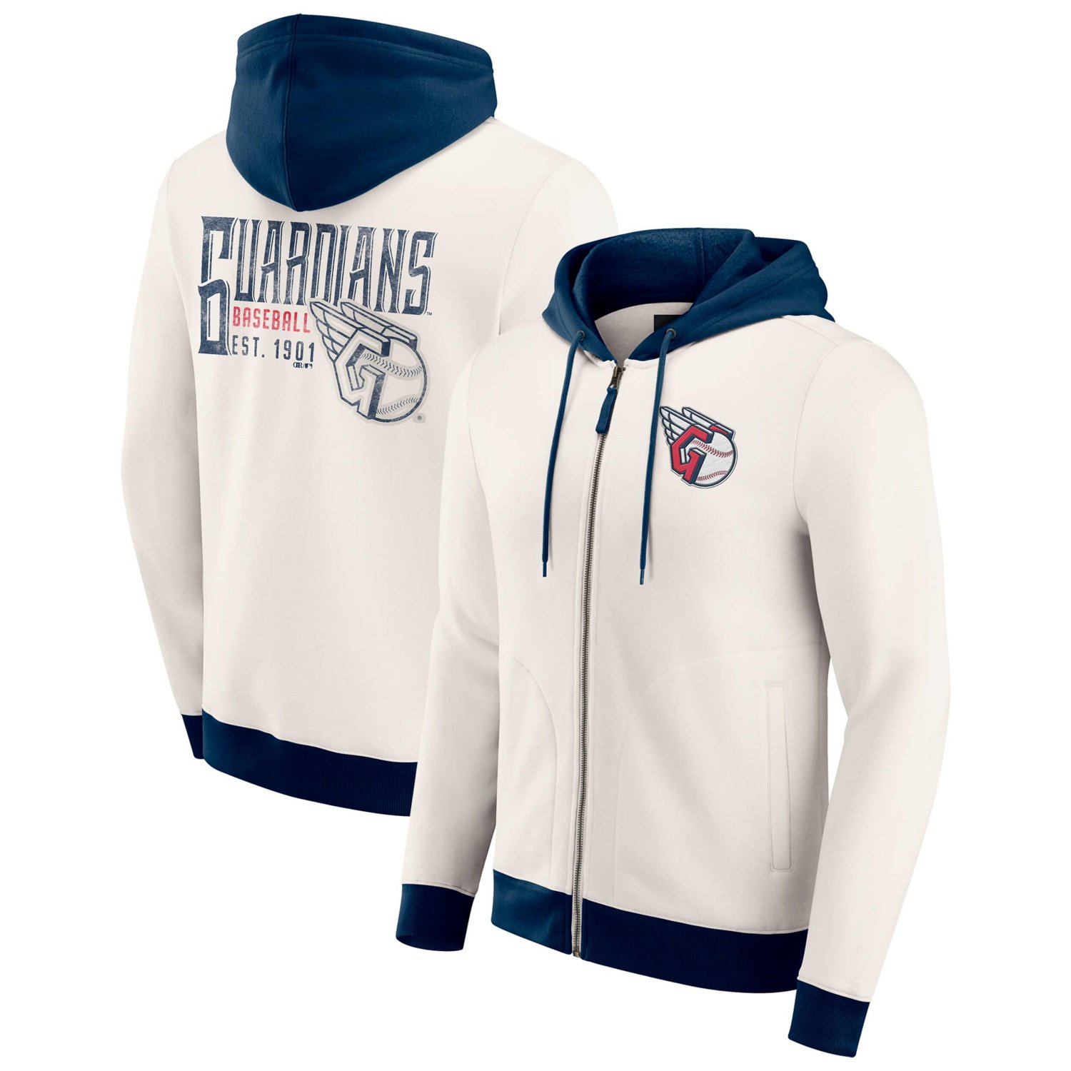 Darius Rucker Collection by Fanatics Cleveland Guardians Polar Fleece Full-Zip Hoodie - view number 1