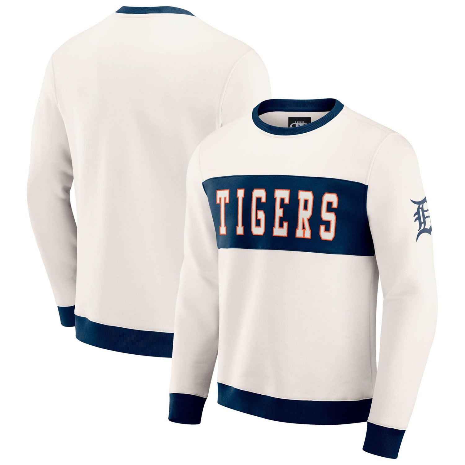 Darius Rucker Collection by Fanatics Detroit Tigers Colorblock Crewneck Sweatshirt