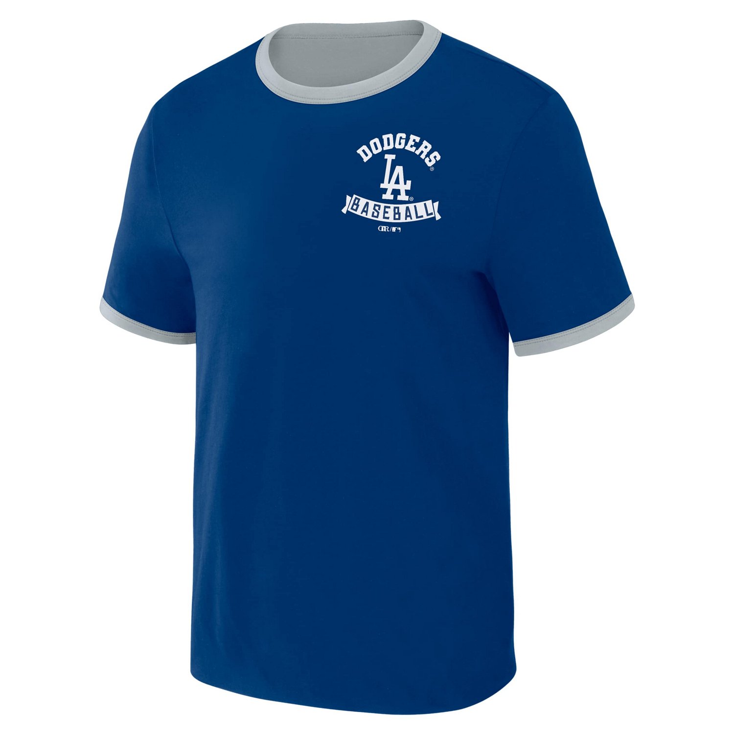 Darius Rucker Collection by Fanatics Gray Los Angeles Dodgers Two-Way Ringer Reversible T-Shirt - view number 2