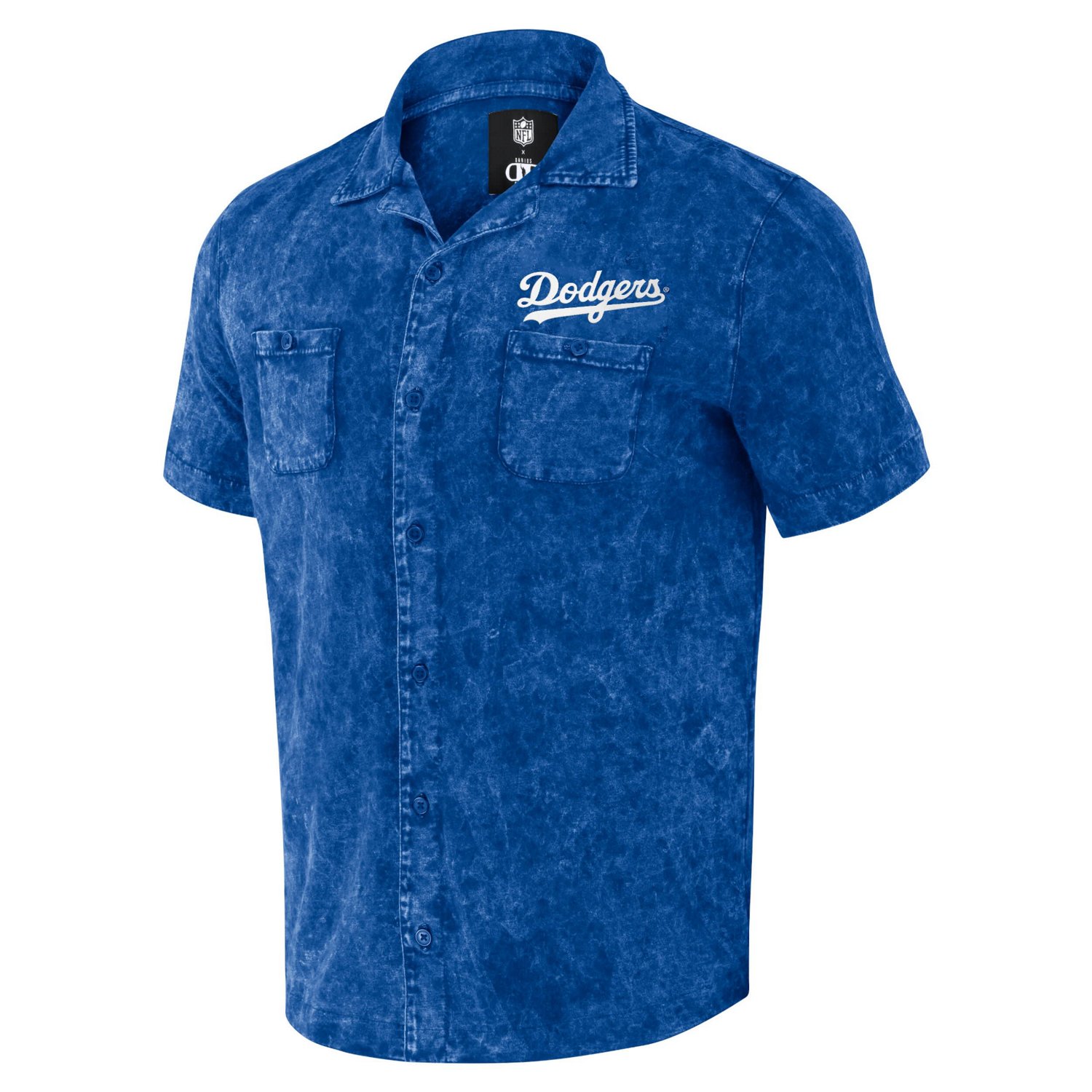 Darius Rucker Collection by Fanatics Los Angeles Dodgers Denim Team Color Button-Up Shirt - view number 2