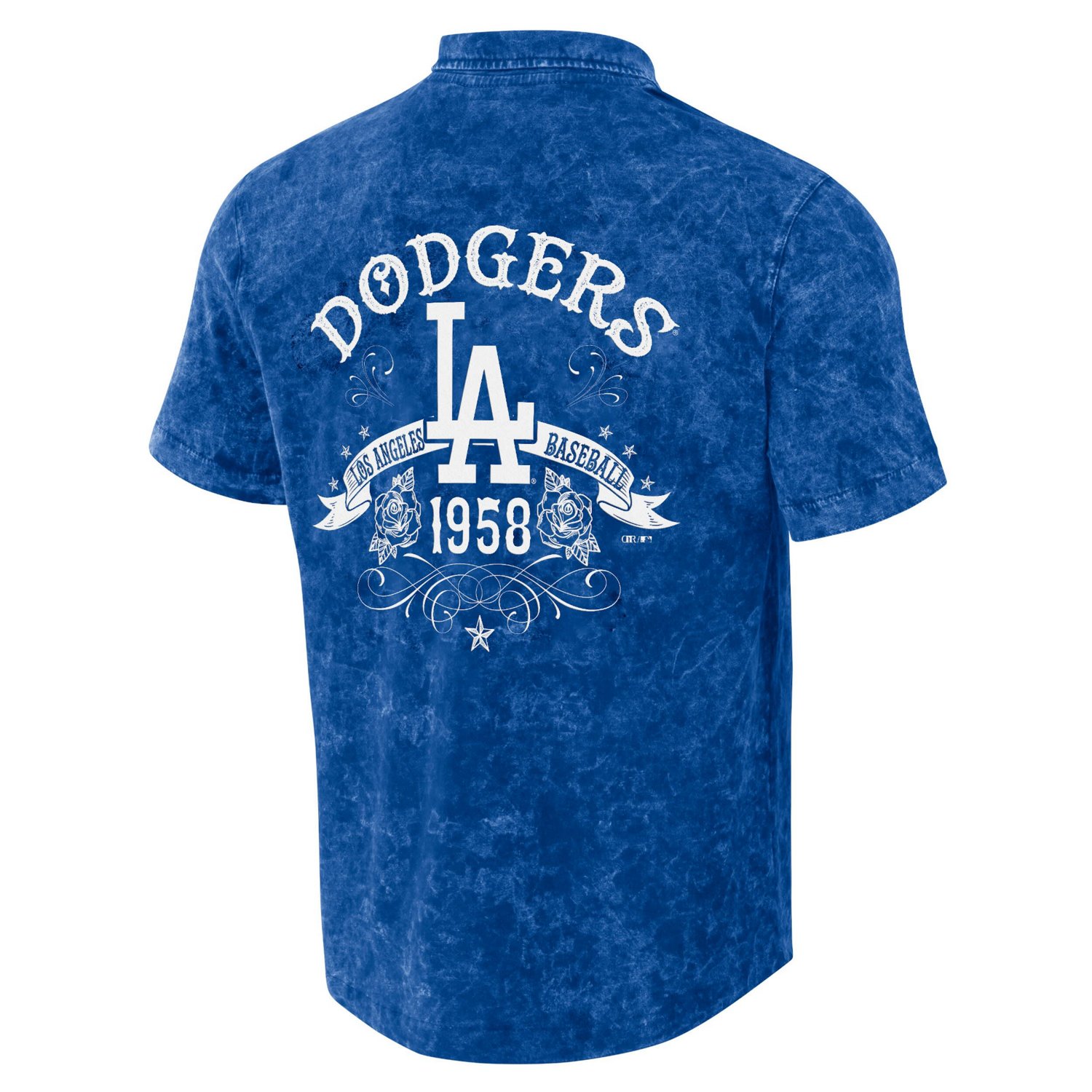 Darius Rucker Collection by Fanatics Los Angeles Dodgers Denim Team Color Button-Up Shirt - view number 3