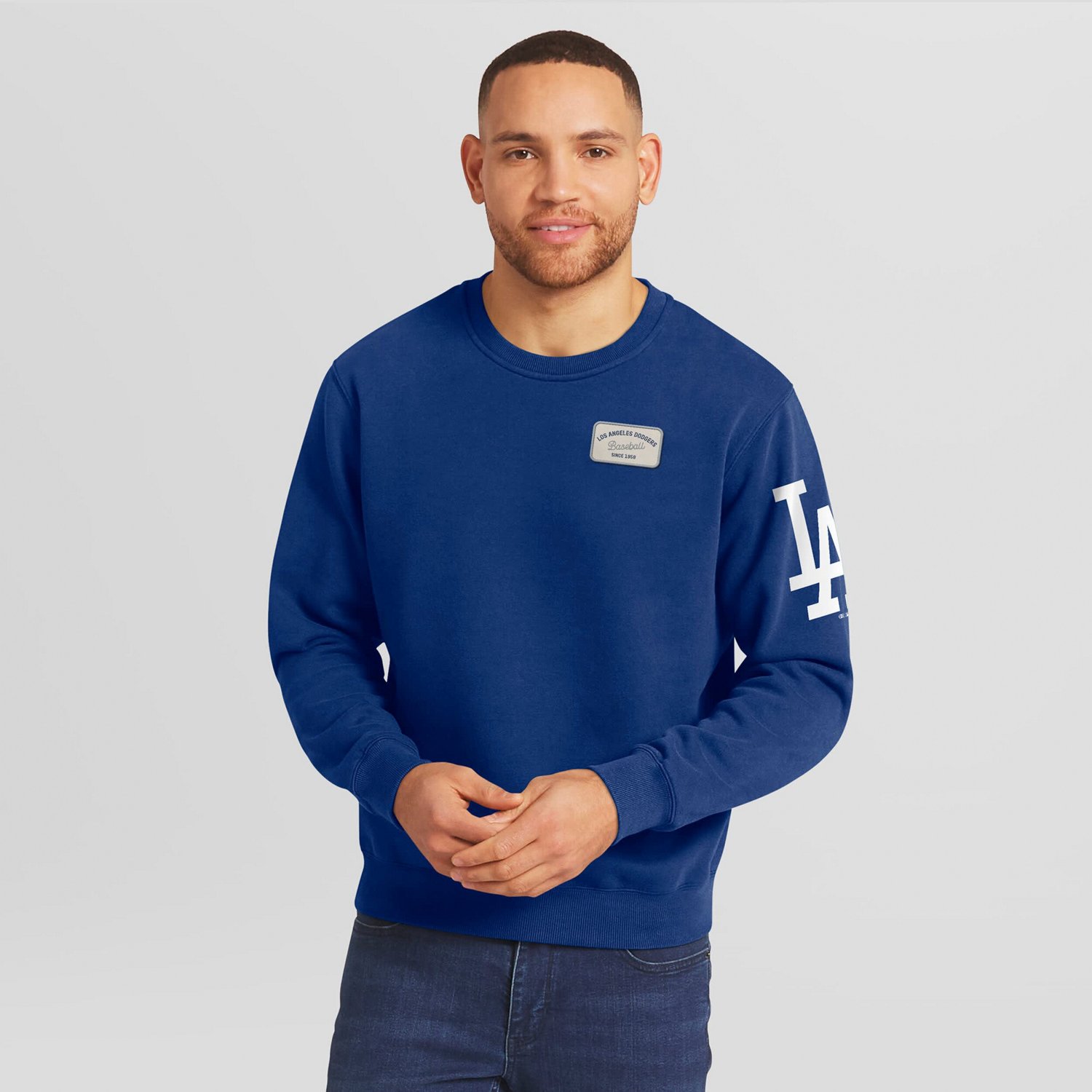 Darius Rucker Collection by Fanatics Los Angeles Dodgers Washed Crew Neck Pullover Sweatshirt