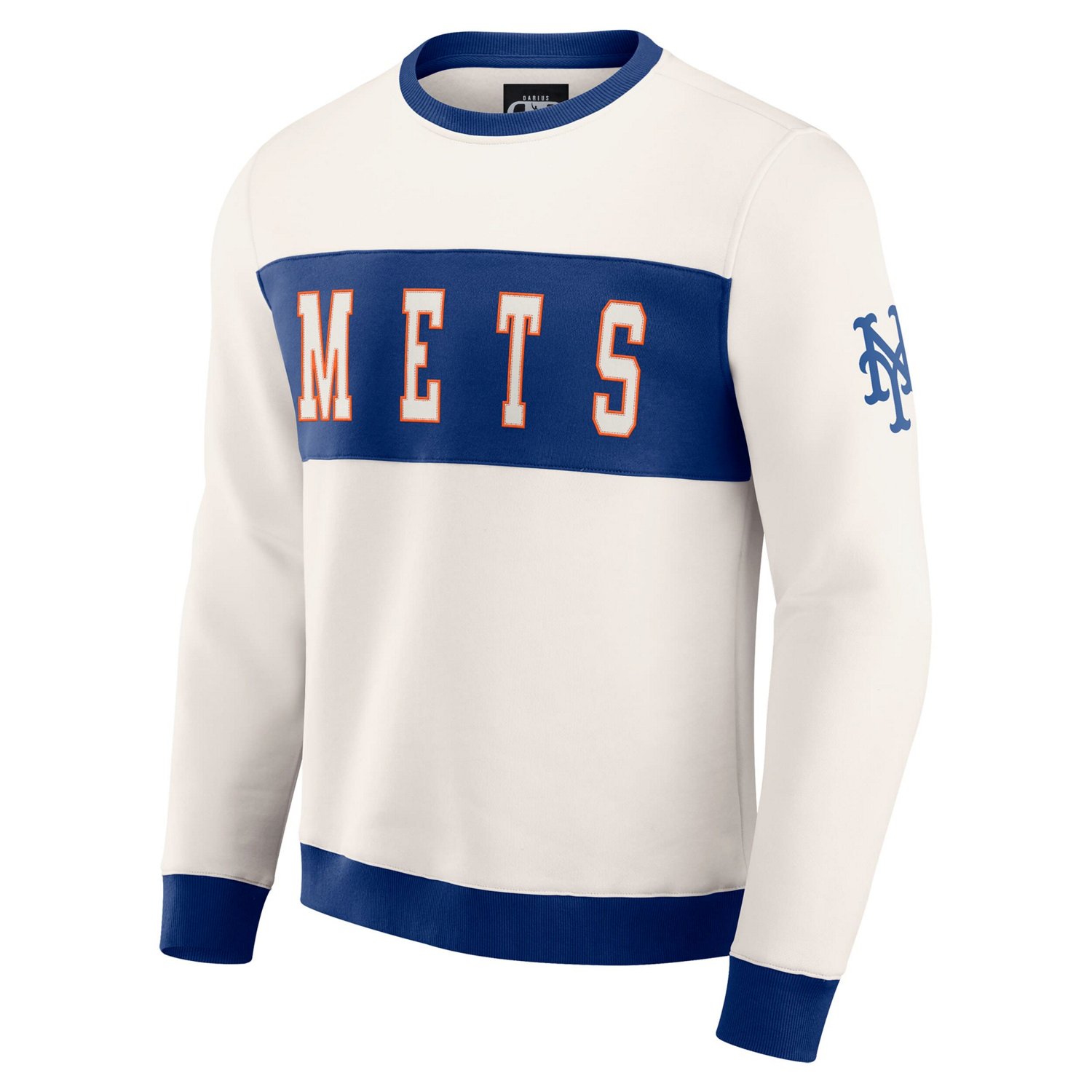 Darius Rucker Collection by Fanatics New York Mets Colorblock Crewneck Sweatshirt - view number 2