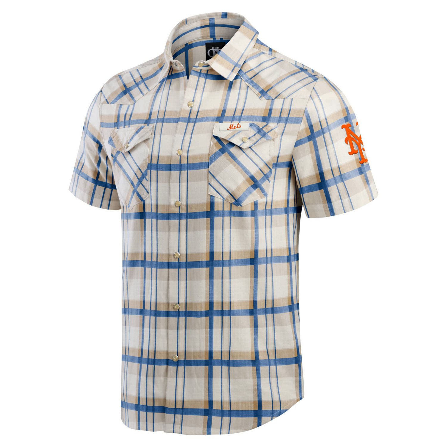 Darius Rucker Collection by Fanatics New York Mets Plaid Full-Snap Shirt